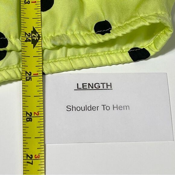 Loft Lime Green Polka Dot Sleeveless Pintuck Blouse Women's Size Small - Picture 12 of 14